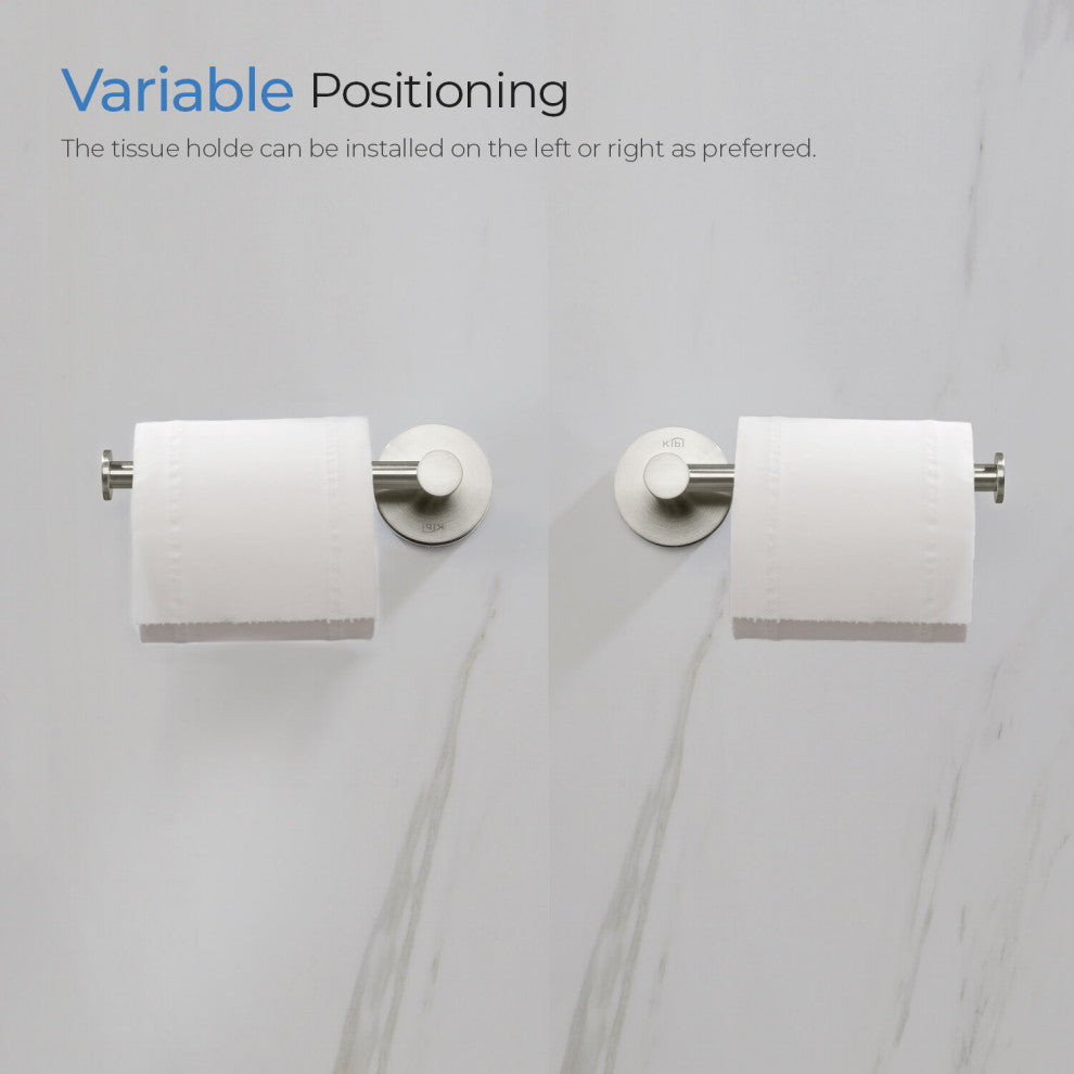 Circular Bathroom Tissue Holder KBA1402, Brush Nickel