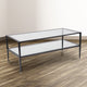 Glass Coffee Table With Black Metal Frame