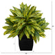 18" Tradescantia Artificial Plant, Black Metal Planter, Real Touch
