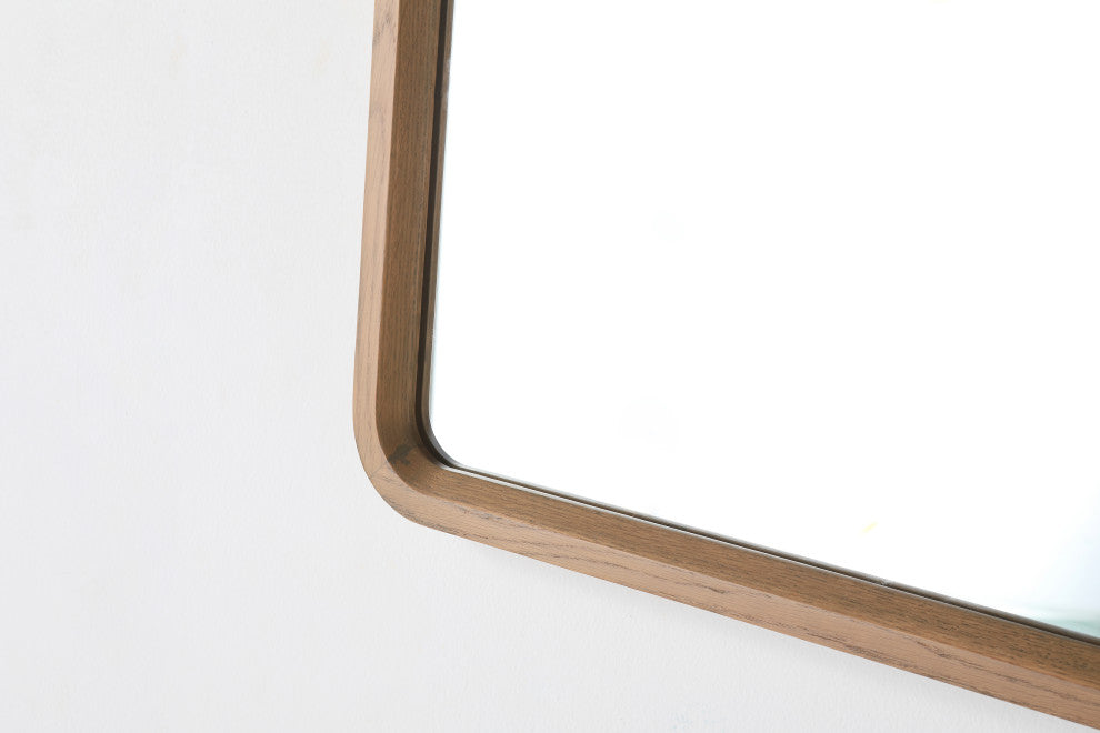 Vela Mirror, Pecan Oak, 36"