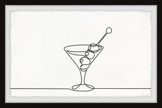 "Cocktail Line" Framed Painting Print, 12x8