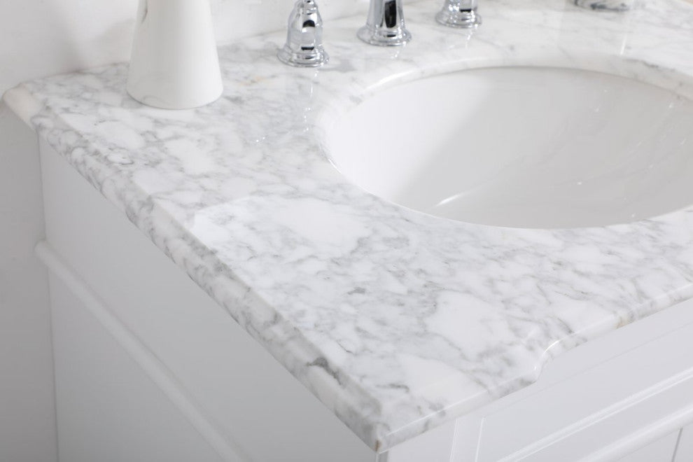 Weston Single Bathroom Vanity Set, White, 30