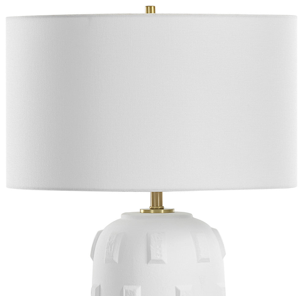 Uttermost Emerie Textured White Table Lamp
