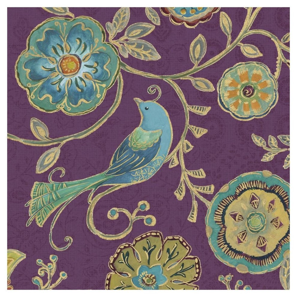 "Bohemian Wings VII Aubergine" Digital Paper Print by Daphne Brissonnet, 26"x26"