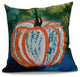 Artistic Pumpkin Geometric Print Pillow, Orange, 18"x18"