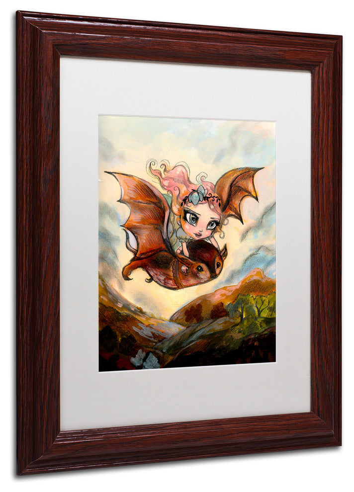 Natasha Wescoat 'Dreaming Of Flying' Art, Wood Frame, White Mat, 11x14