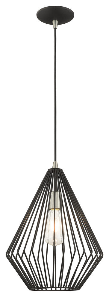 Livex Lighting Black 1-Light Mini Pendant