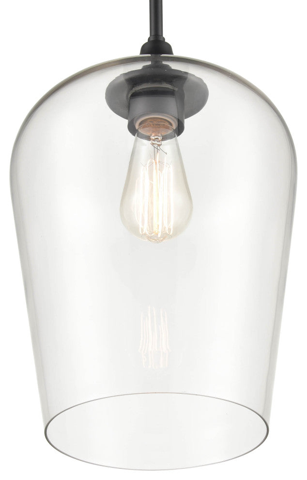 Ashford Collection 1-Light 10" Matte Black Mini-Pendant