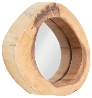 Chamcha Wood Slice Mirror, Small
