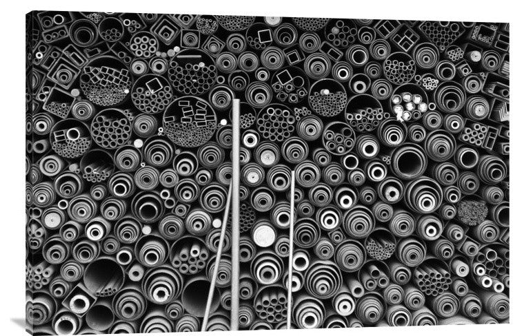 "3 More Pipes" Stretched Canvas Giclee by Donghee Han, 36x24"