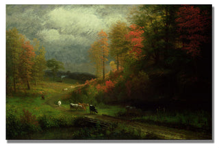 'Rainy Day in Autumn' Canvas Art by Albert Biersdant