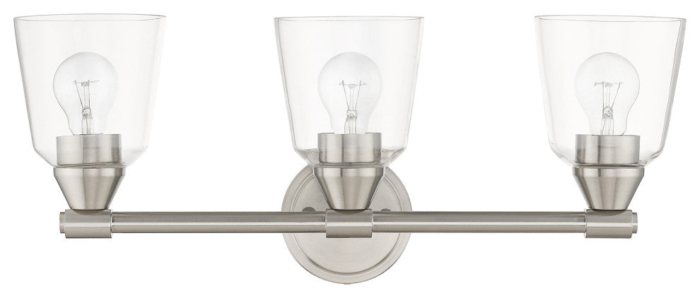 Catania 3-Light Brushed Nickel Vanity Sconce