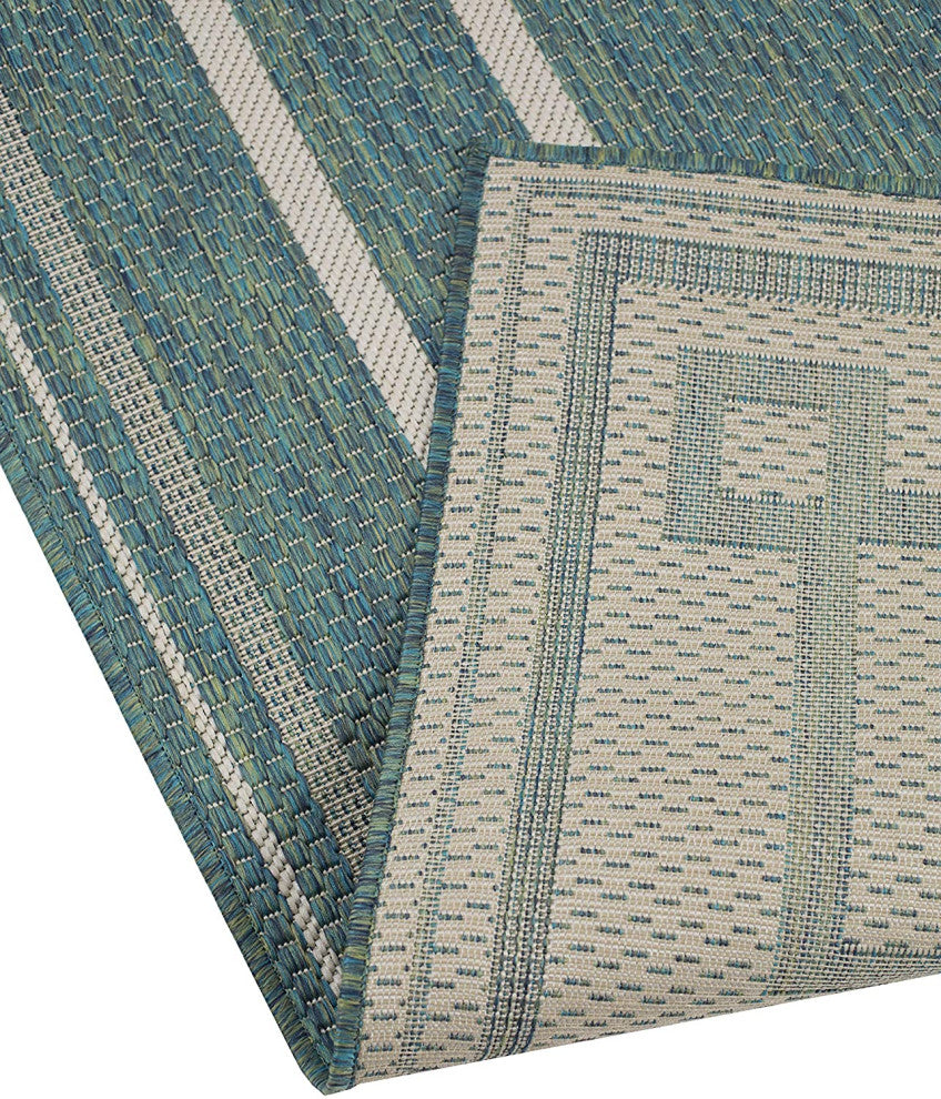 Outdoor Collection Oriental Area Rug - UV Safe Rug, Ocean, 7'10"x10'