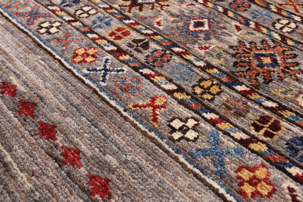 8' 11" X 12' 3" Handmade Khorjin Super Kazak Wool Rug Q11137