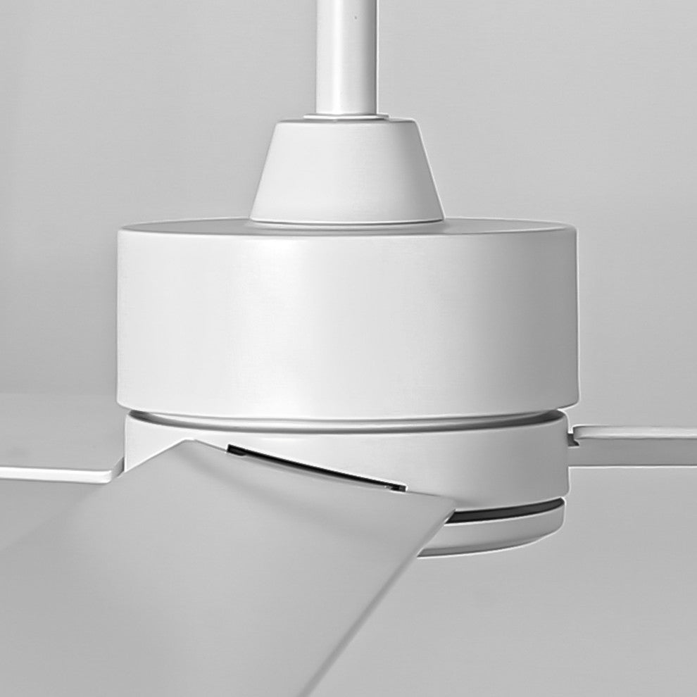 52 in White Modern Ceiling Fan without Light