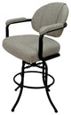 Swivel Tilt Metal Counter 26" 30" Bar Stool M-70, Portwood Ash - Black, 30"