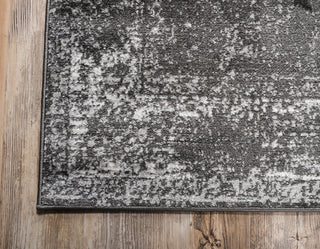 Unique Loom Dark Gray Casino Sofia 2'x6'7" Runner Rug