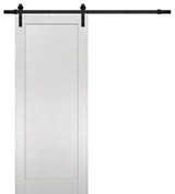 Barn Door 36 x 80 & Hardware | Quadro 4111 White Ash | 6.6FT Rail |