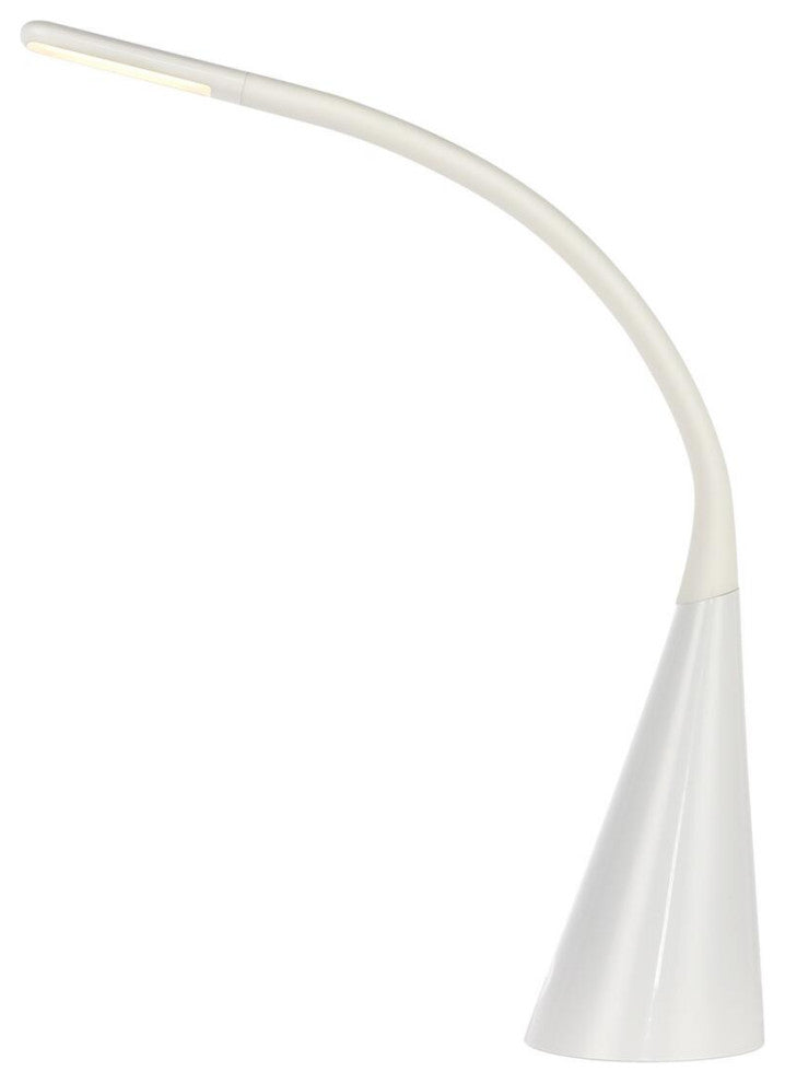 Illumen Collection 1-Light Glossy Frosted White Finish Led Desk Lamp