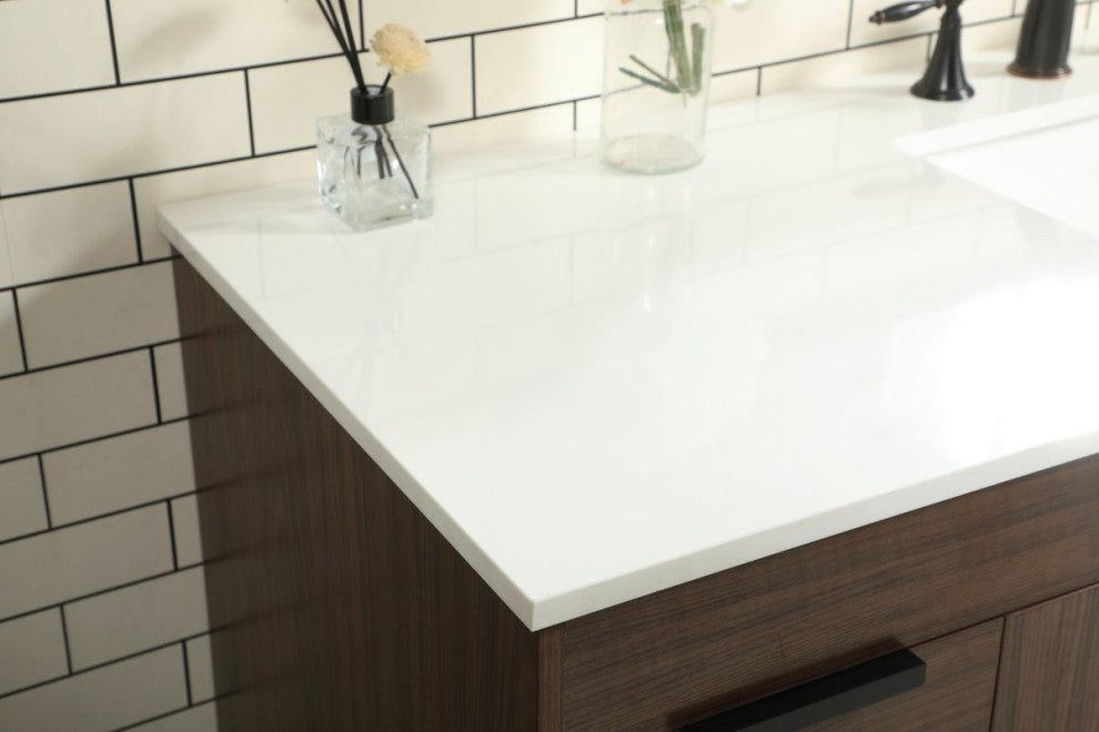 Home Living 22" Modern Walnut-Light Bathroom Vanity