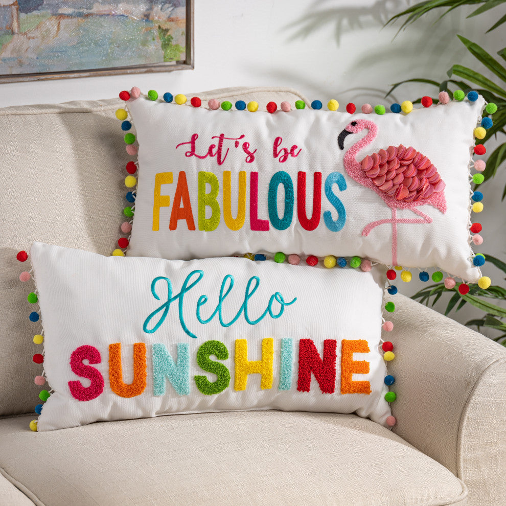 Set of 2, Assorted 20" Spring Pillows