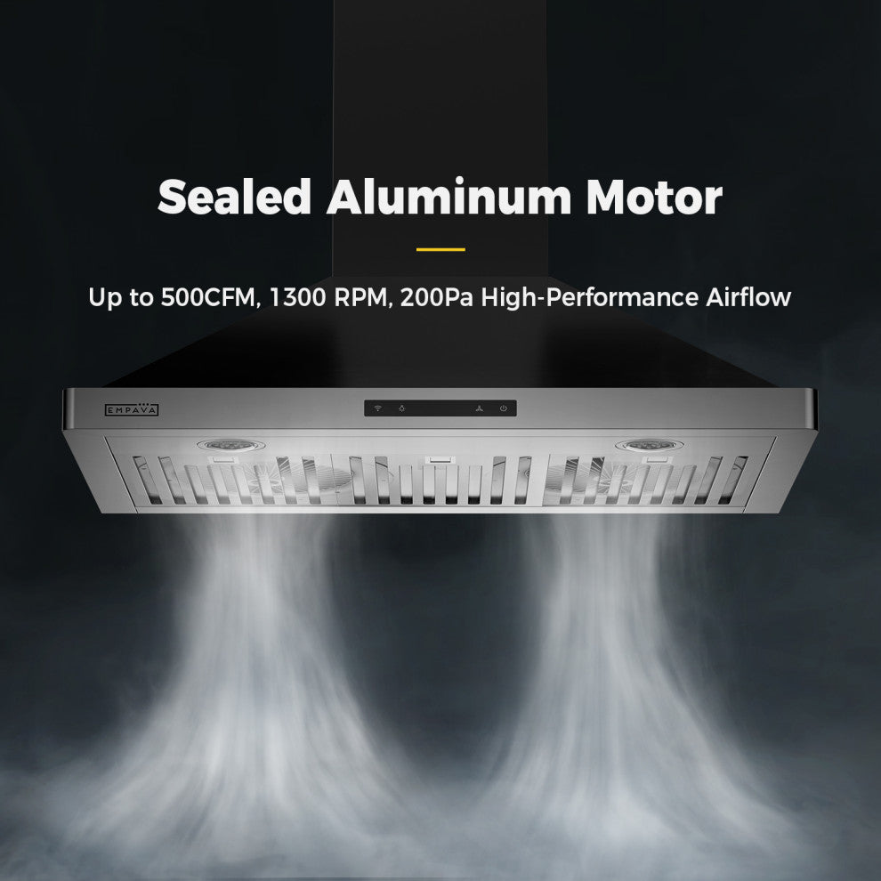 Empava 30" 380 CFM Wall Mount Range Hood With Ducted Exhaust Vent