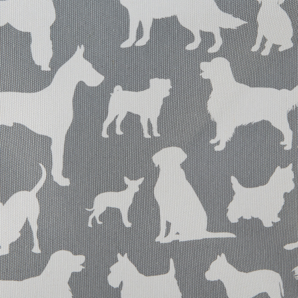 Polyester Pet Bin Dog Show Gray Rectangle Small 14x8x9