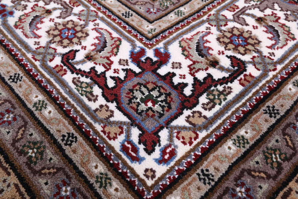Persian Tabriz Wool & Silk Handmade Rug 10' 3" X 14' 3" - Q13008