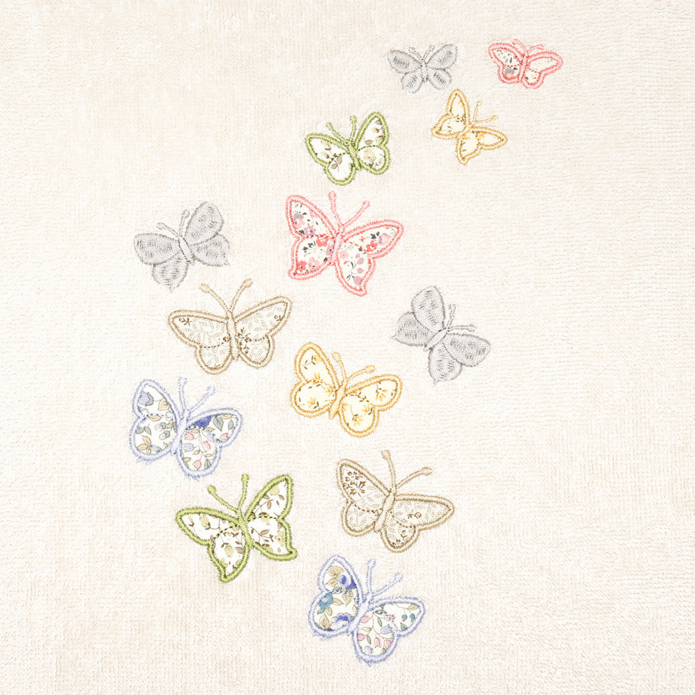 Linum Home Textiles 100% Turkish Cotton MARIPOSA 4PC Embellished Towel Set