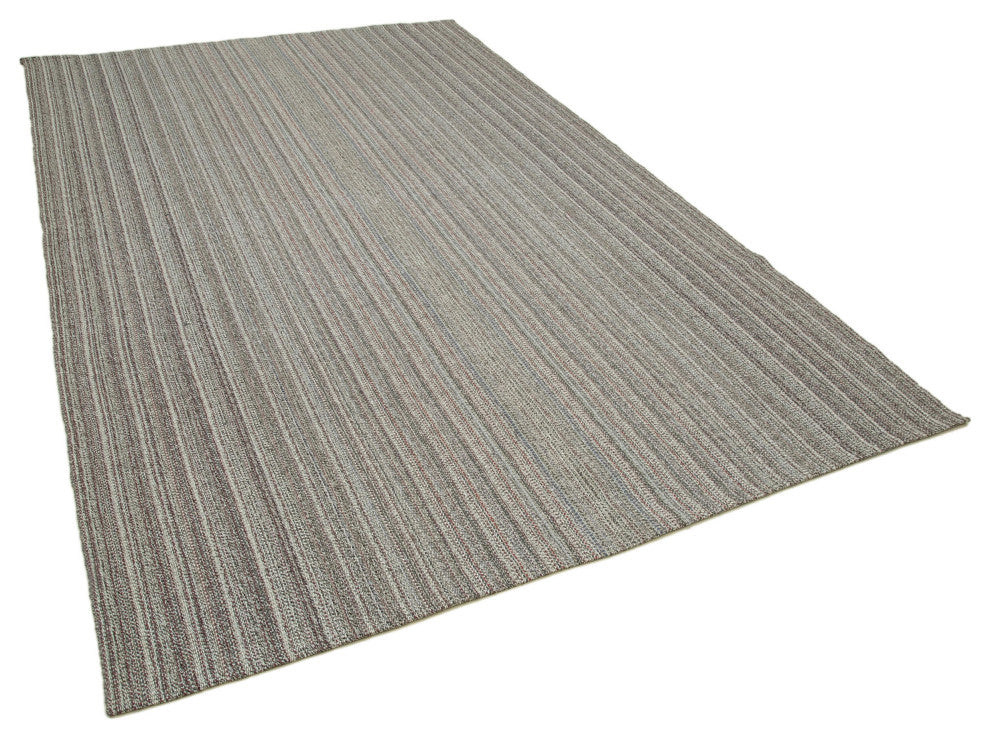 Rug N Carpet - Handmade Turkish 6' 7'' x 10' 8'' Modern Design Wool Kilim Rug