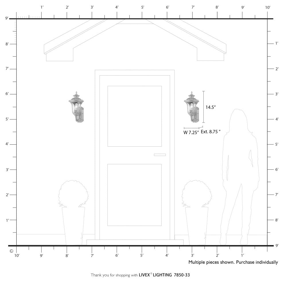Oxford 1-Light Soft Gold Outdoor Small Wall Lantern