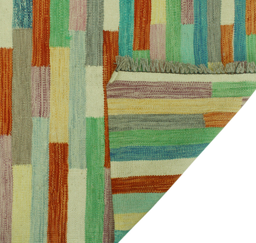 Winchester Kilim Kabir Rust/Beige Runner, 2'8x12'10