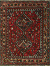 Fine Vintage Distressed Loy Red Rug
