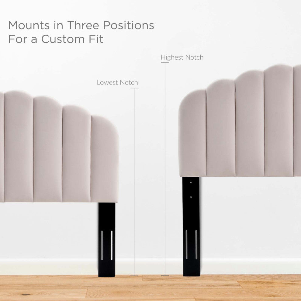 Veronique Full/Queen Performance Velvet Headboard-Pink