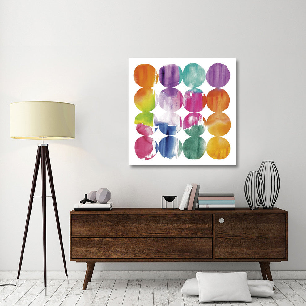 "Spring Dots Crop with White Border" Paper Print by Elyse DeNeige, 42"x42"