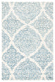 Safavieh Couture Abstract Collection, ABT346 Rug, Ivory/Blue, 4'x6'