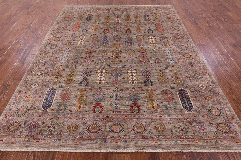 7' 11" X 9' 11" Fine Turkmen Ersari Handmade Wool Rug Q10559