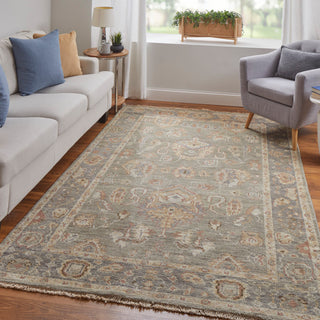 Weave & Wander Irie Hand Knotted Area Rug, Gray/Pink, 7'9"x9'9"