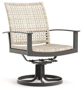 Jasper Swivel Rocker Dining Chair, Textured Pewter