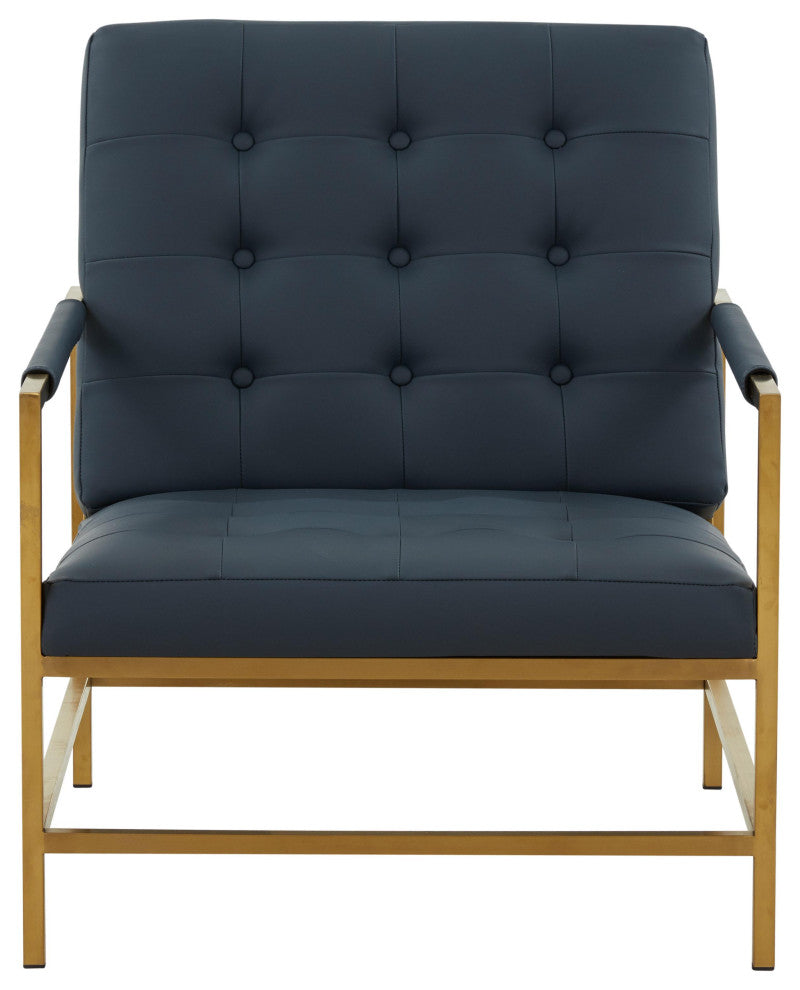 TOV Furniture Van Charcoal Vegan Leather Accent Chair