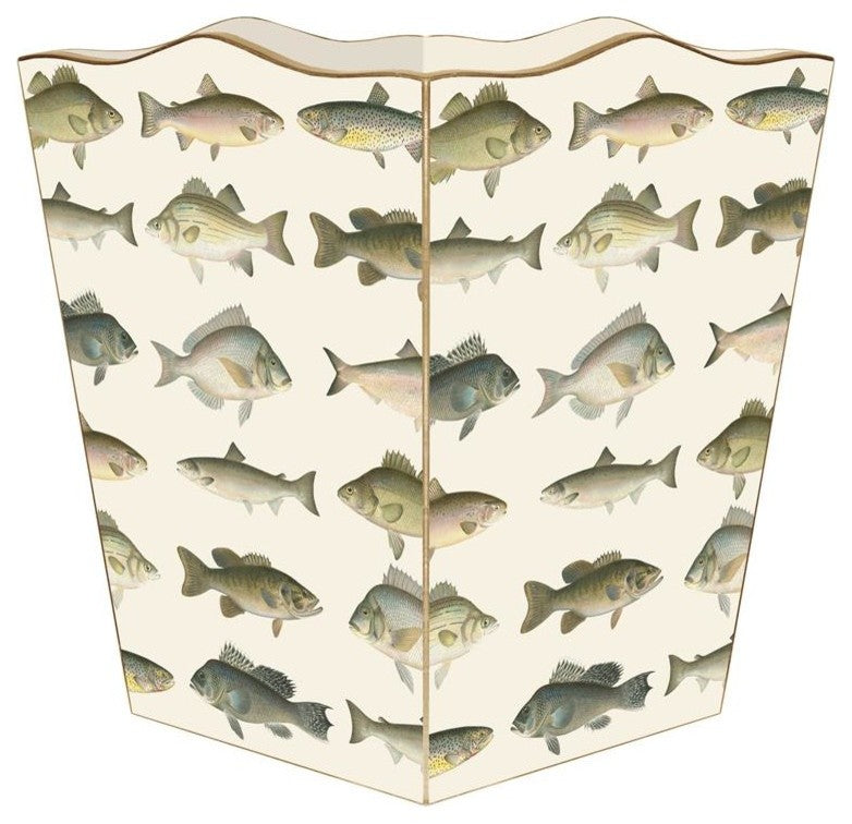 Antique-Style Fish Wastepaper Basket