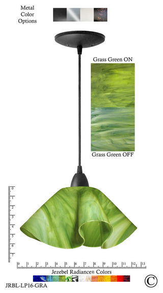 Jezebel Radiance Lily Pendant, Large, Grass Green
