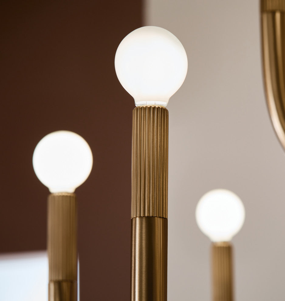 Odensa 15 Light Chandelier 2 Tier Large, Champagne Bronze