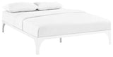 Ollie Full Steel Bed Frame, White