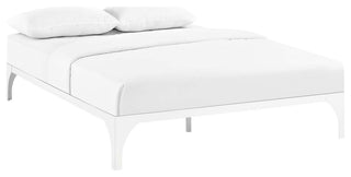 Ollie Full Steel Bed Frame, White
