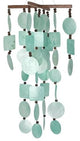 Aqua Capiz With Wood Beads