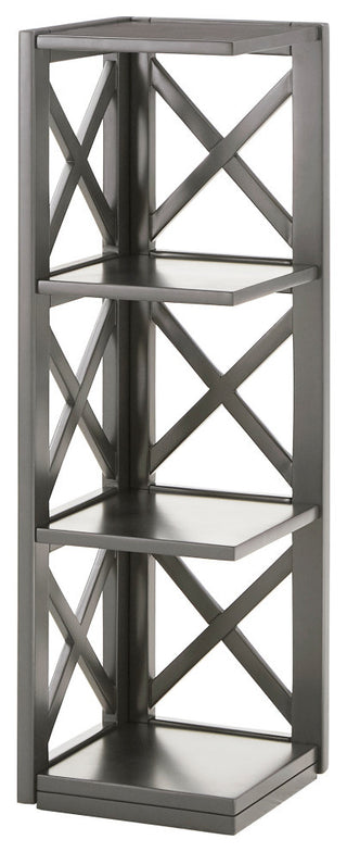 Jameson X-Frame 3-Shelf Bookcase, Grey