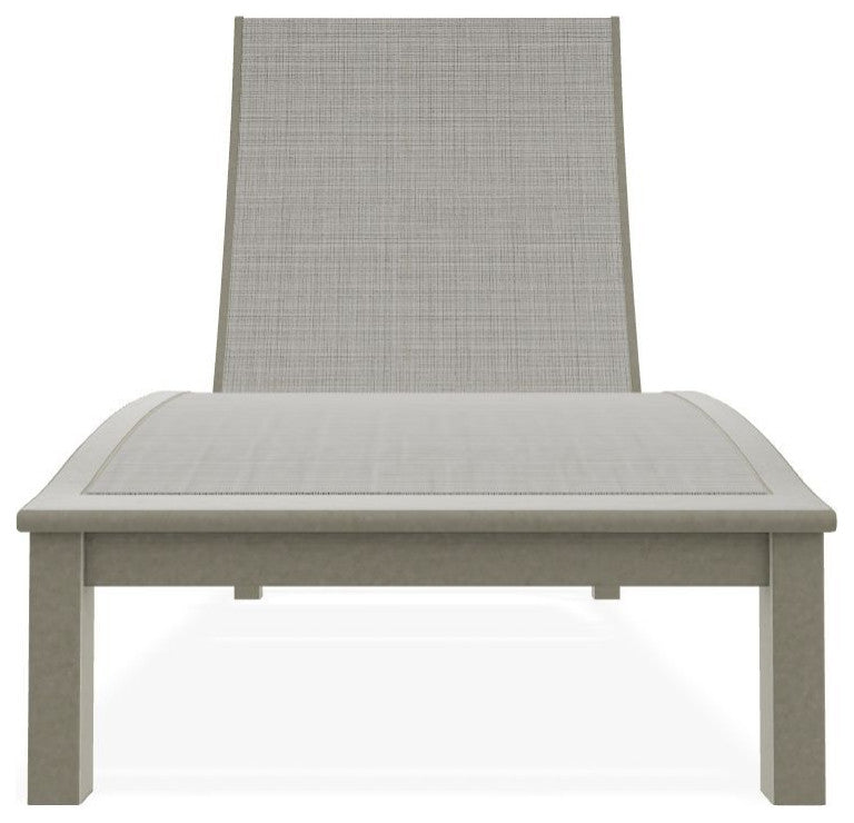 Bazza Sling 4-Position Contour Outdoor Chaise Lounge, Deacon/Storm