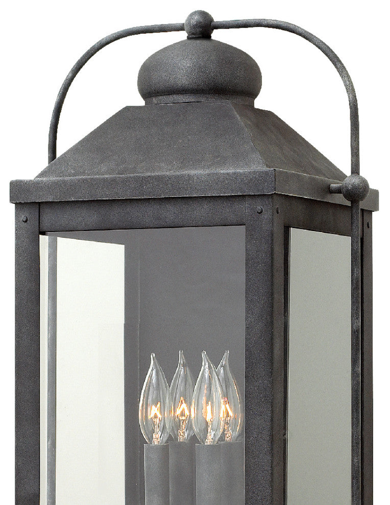 Hinkley Anchorage Large Wall Mount Lantern, Aged Zinc