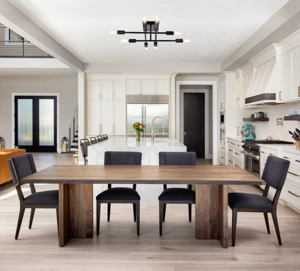 Elegant Lighting LD2351 Script 8 Light 19"W Semi-Flush Ceiling - Brass